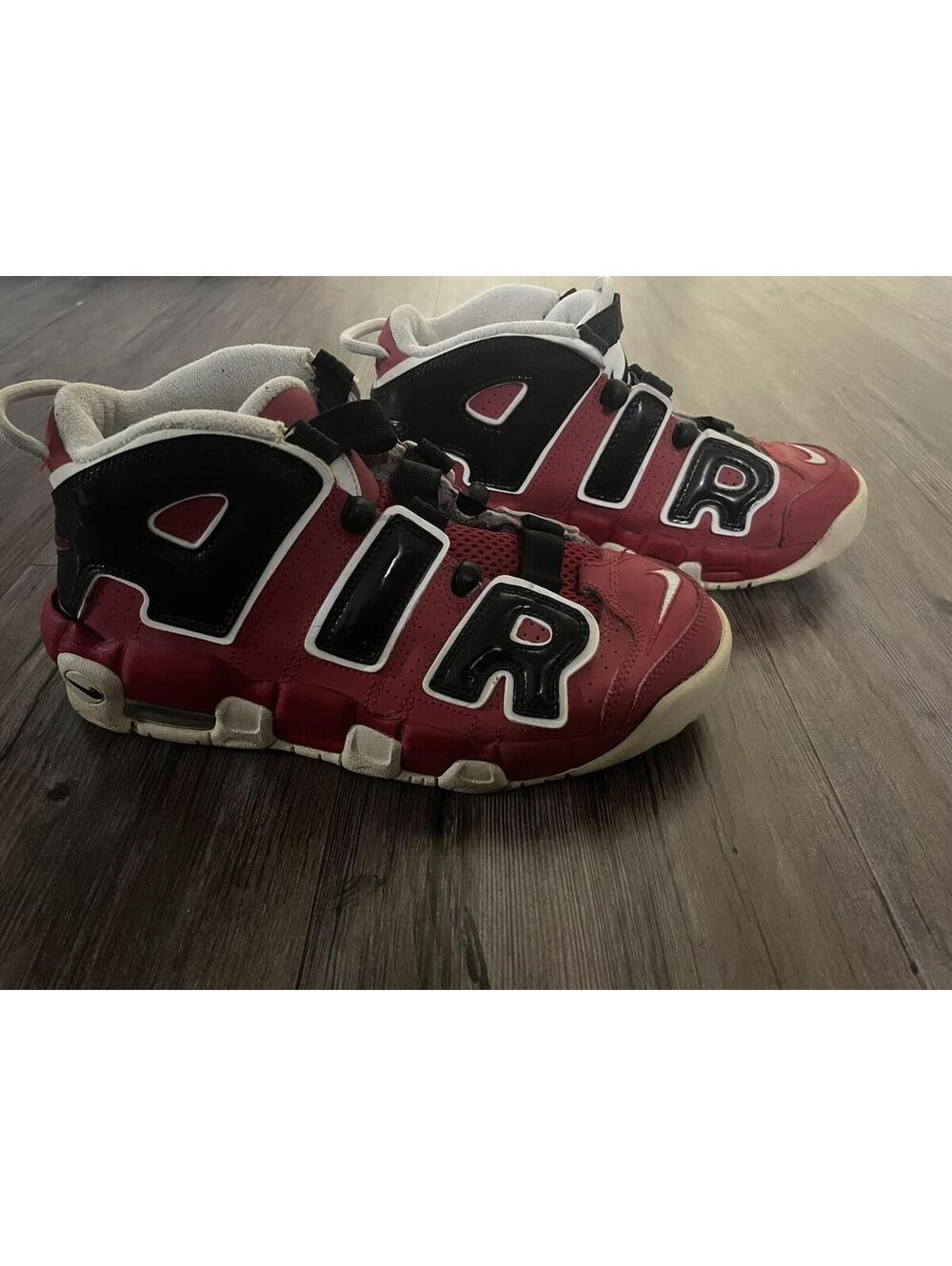 Nike Air More Uptempo Bulls SZ 5.5 Varsity Red/Black Sneaker